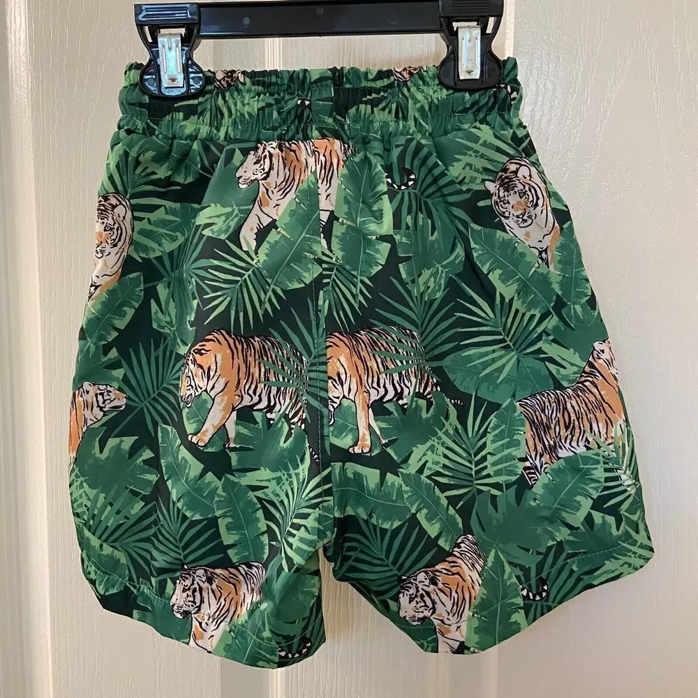 Lola + The Boys Tiger Swim Shorts Trunks Boys Size 2